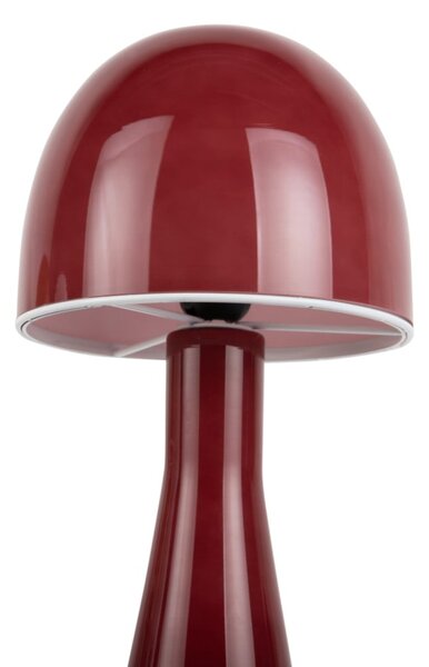 Czerwona lampa stołowa ze szklanym kloszem (wysokość 45 cm) Bombin – Leitmotiv