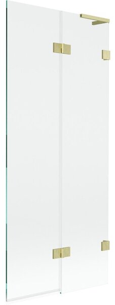 Mexen Lunar L parawan nawannowy 2-skrzydłowy prawy 80 x 150 cm, transparent, złoty szczotkowany - 897L-080-100-55-00-P