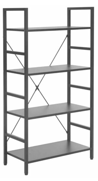 Regał na książki LOFT R4 czarny/czarny mat