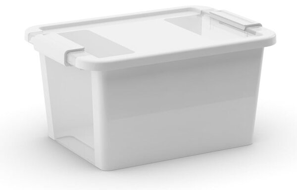 Biały plastikowy pojemnik z pokrywką 36,5x26x19 cm Bi-Box S – KIS
