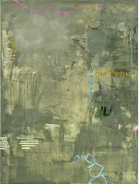 Ręcznie malowany obraz na płótnie 88x118 cm Green Petite – Malerifabrikken