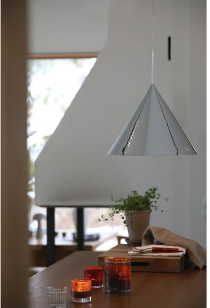 Metalowa lampa wisząca w kolorze srebra z metalowym kloszem ø 37,5 cm Tip – Markslöjd