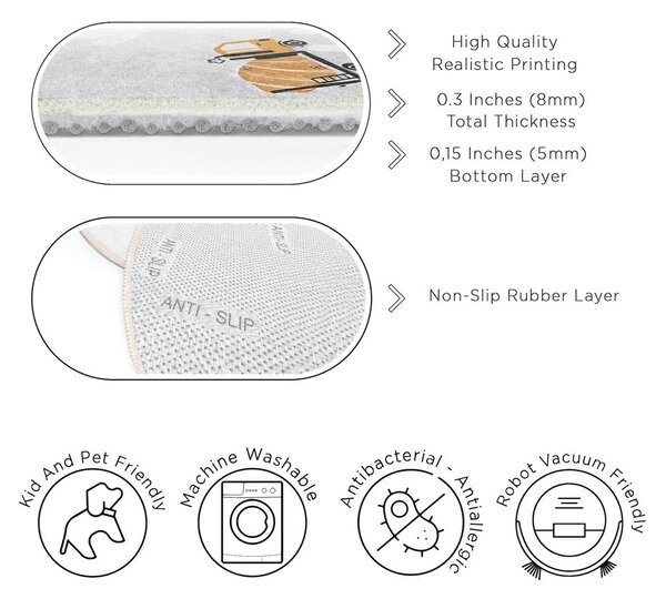 Dywan dziecięcy odpowiedni do prania ø120 cm Snowy Hills – Mila Home