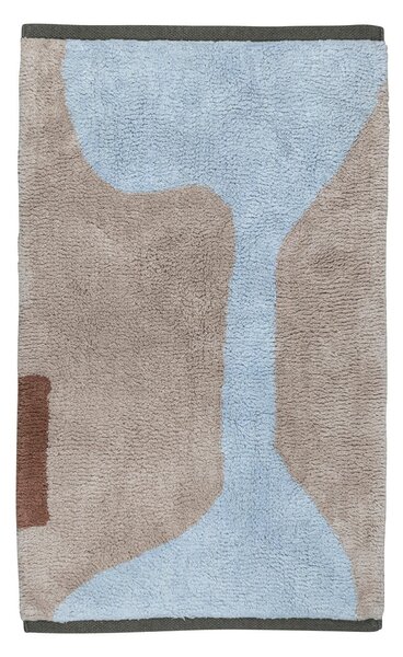 Jasnoniebiesko-beżowy bawełniany dywan odpowiedni do prania 50x80 cm Figura – Mette Ditmer Denmark