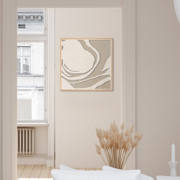 Obraz akustyczny 3D z ramą w zestawie 62x62 cm Silent Whisper 1 – Malerifabrikken