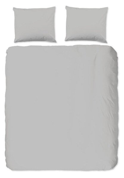 Jasnoszara pościel dwuosobowa z bawełny renforcé 220x240 cm Uni – Good Morning