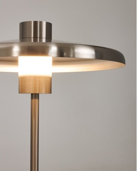 Lampa stołowa w kolorze srebra z metalowym kloszem (wysokość 32,5 cm) Nuvira – Kave Home