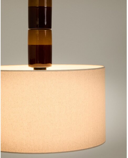 Lampa wisząca z tekstylnym kloszem Mavran – Kave Home