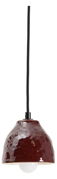 Czerwona lampa wisząca z ceramicznym kloszem Drava – Kave Home