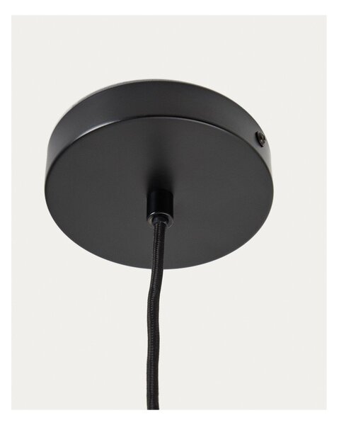 Czerwona lampa wisząca z ceramicznym kloszem Drava – Kave Home