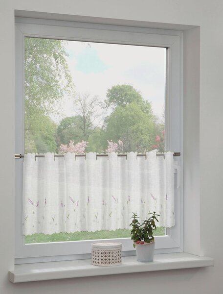 Biała firanka 135x45 cm Lavender – Sehlbach