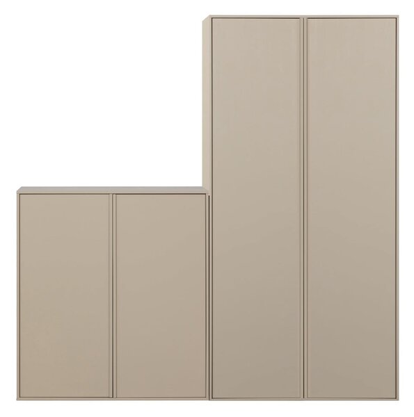 Kremowa szafa modułowa z litego drewna sosnowego 200x220 cm Daily – vtwonen