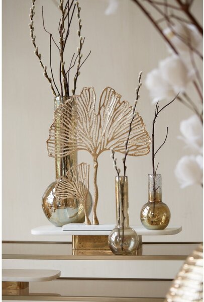 Metalowa figurka (wysokość 48 cm) Leaf – Light & Living