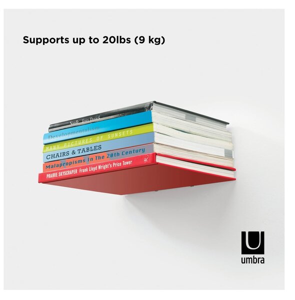 Srebrne metalowe półki zestaw 3 szt. 18 cm Conceal – Umbra