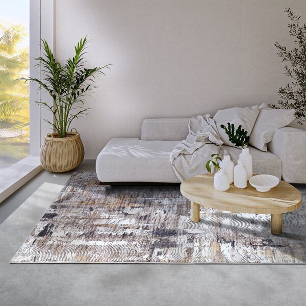 Jasnoszary dywan 80x150 cm Malard Anthracite Gold – Elle Decoration