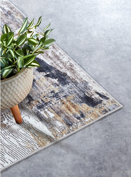 Jasnoszary dywan 80x150 cm Malard Anthracite Gold – Elle Decoration