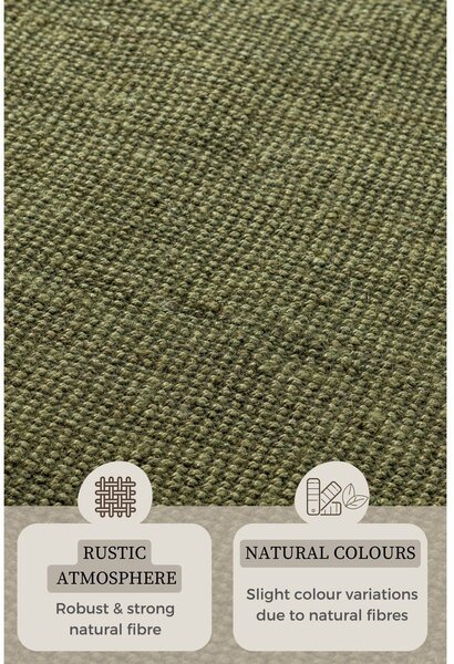 Chodnik z juty w kolorze khaki 80x200 cm Bouclé – Hanse Home
