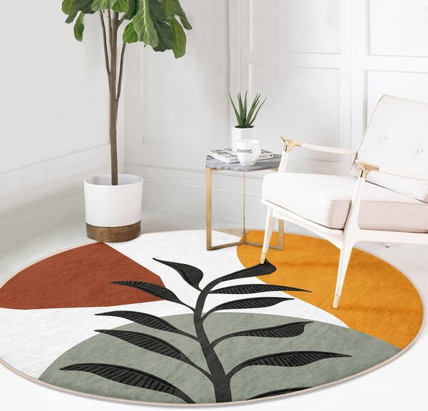 Okrągły dywan odpowiedni do prania i robotów sprzątających ø 80 cm Comfort – Mila Home