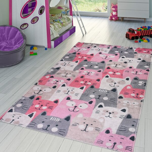 Różowy dywan dziecięcy 160x230 cm Silly Cats – Vitaus