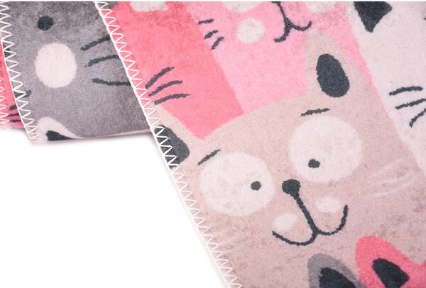 Różowy dywan dziecięcy 160x230 cm Silly Cats – Vitaus