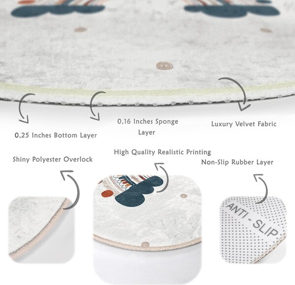 Kremowy dywan dziecięcy ø 80 cm Comfort – Mila Home