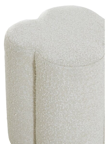 Kremowy puf z materiału bouclé Nalani – Light & Living