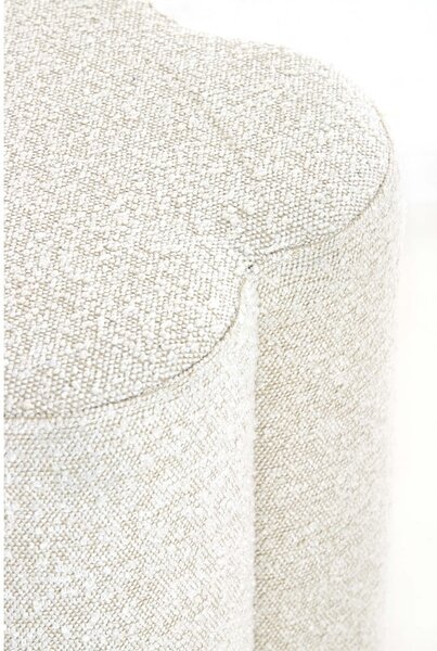 Kremowy puf z materiału bouclé Nalani – Light & Living