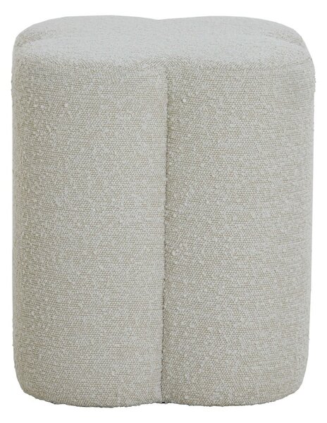 Kremowy puf z materiału bouclé Nalani – Light & Living
