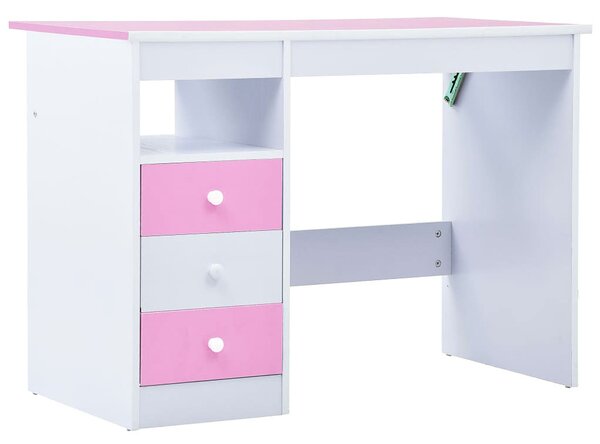 Różowo-białe biurko dziecięce z uchylnym blatem Tobby