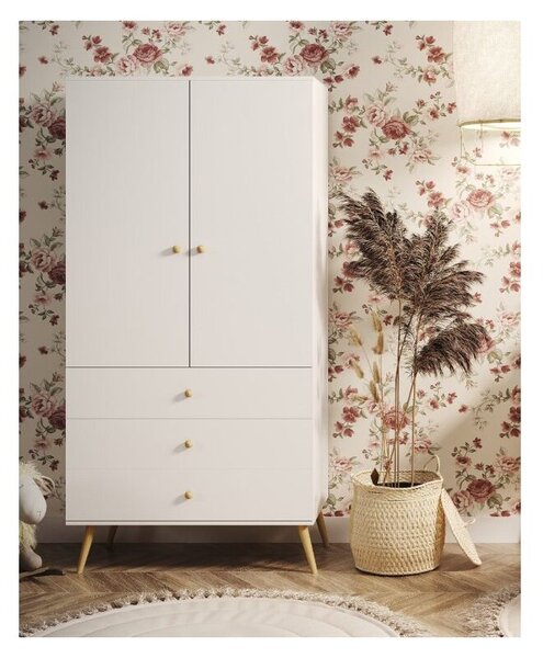 Szafa LEBEL z szufladami 3SZ 100cm biaÅa mat