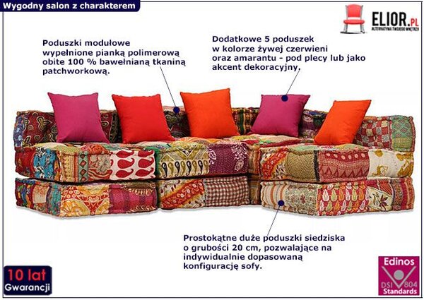 Sofa modułowa patchworkowa C7-G51