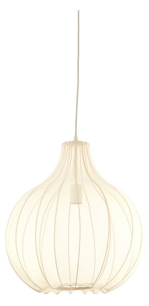 Beżowa lampa wisząca z tekstylnym kloszem ø 50 cm Elati – Light & Living