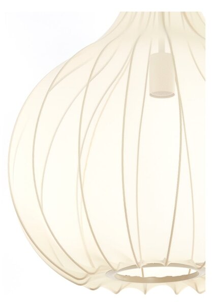 Beżowa lampa wisząca z tekstylnym kloszem ø 50 cm Elati – Light & Living