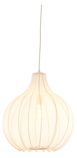 Beżowa lampa wisząca z tekstylnym kloszem ø 50 cm Elati – Light & Living