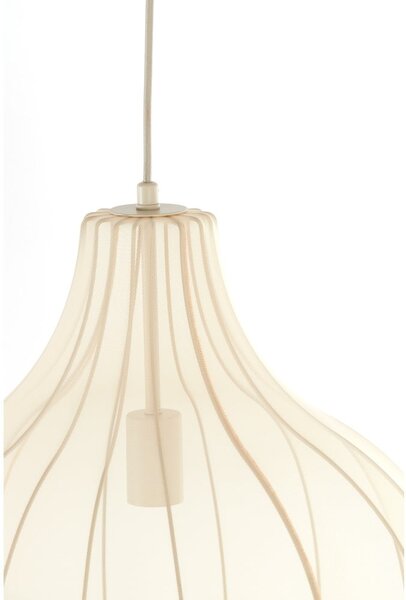 Beżowa lampa wisząca z tekstylnym kloszem ø 50 cm Elati – Light & Living