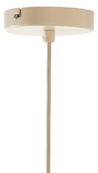 Beżowa lampa wisząca z tekstylnym kloszem ø 50 cm Itela – Light & Living