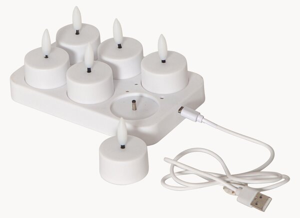 Komplet świec LED Flame Charge, 6 elem