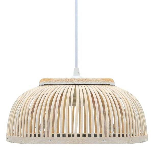 Biała lampa wisząca z drewna wierzbowego - EX219-Breva