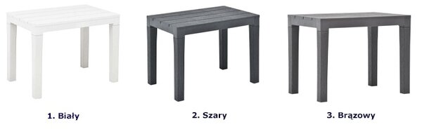Zestaw białych ławek ogrodowych W8-M60