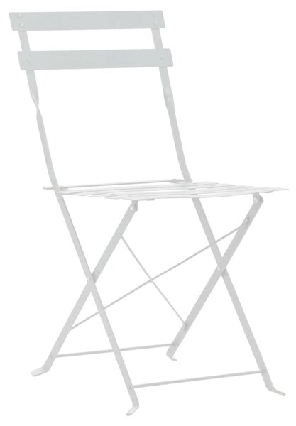 Zestaw białych metalowych mebli ogrodowych F2-R48