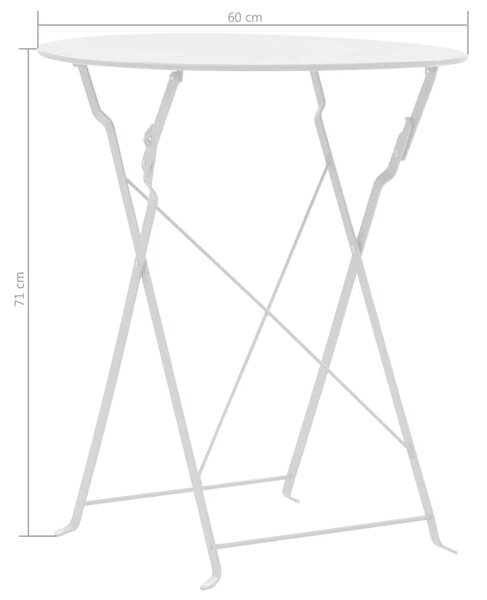 Zestaw białych metalowych mebli ogrodowych F2-R48