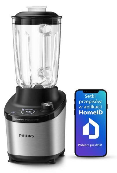 Blender kielichowy PHILIPS HR3760/00 Czarno-srebrny