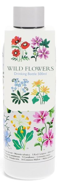 Biała butelka ze stali nierdzewnej 500 ml Wild Flowers – Rex London