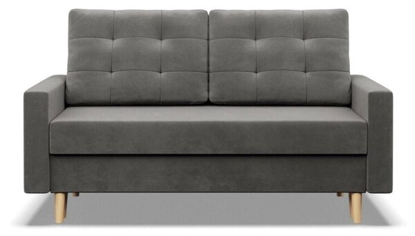 Sofa rozkÅadana, MILO, velvet, 152x92x92 cm, jasny szary | TYLETEGOTU