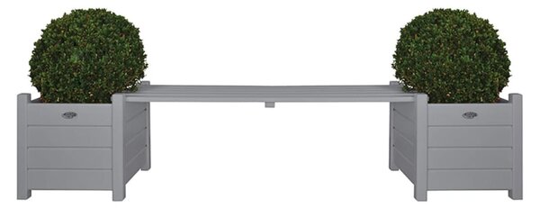 Esschert Design Donice połączone ławką, szare, CF33G