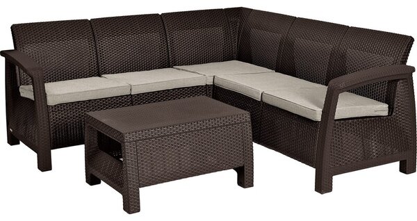 Zestaw mebli ogrodowych KETER Corfu II Relax Brown 258949