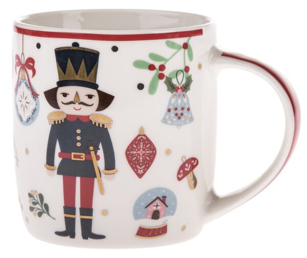 Biały porcelanowy kubek ze świątecznym motywem 370 ml Jolly – Dakls