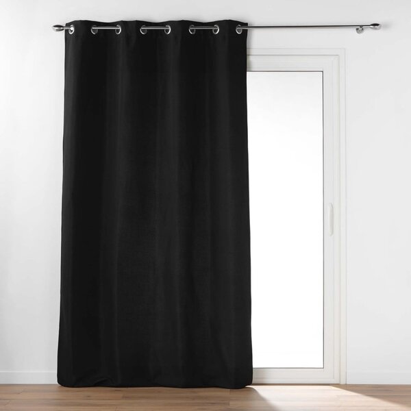 Czarna zasłona termiczna z mikrowłókna 135x260 cm Micropolar – douceur d'intérieur