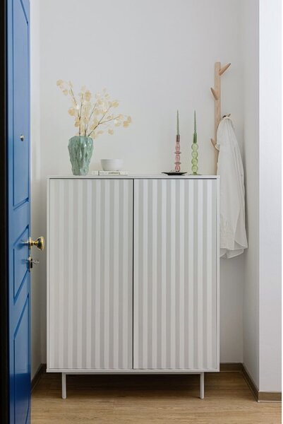 Biała wysoka komoda 97x130 cm Sierra – Teulat