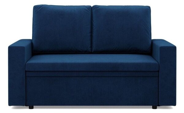 Sofa dwuosobowa, BLOM, velvet, 148x87x90 cm, granatowy | TYLETEGOTU